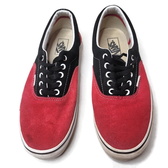 Vans era red and black suede low top sneakers 10.5 - Picture 6 of 9